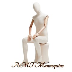 Handmade Male Men Sitting Flexible Posable Mannequin (Pay Pedastal Seperately )