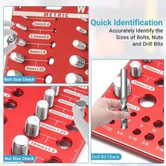 66 Nut and Bolt Thread Checker – 27 Standard and 25 Metric Bolt Thread Gauge …