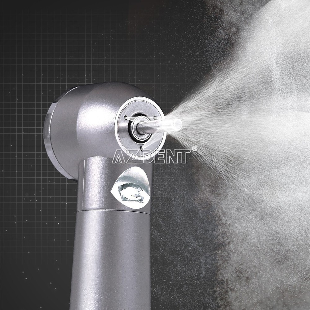 AZDENT Dental Fiber Optic LED E-generator high speed handpiece Turbine 4 HOLE