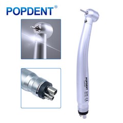 10Pcs POPDENT Dental LED E-generator High Speed Handpiece Push Button 4 Hole