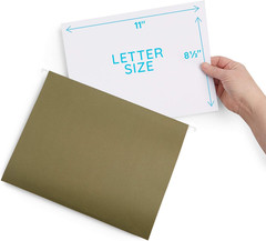 Blue Summit Supplies 25 Pack Extra Capacity Hanging File Folders Letter Size, Ex