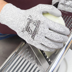 Cut Resistant Work Gloves Grey PU Palm Coated Cut A3 – 1 Pairs JORESTECH