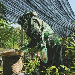 Camouflage Beekeeping Jacket Veil Bee Keeping Suit Hat Smock Protect Equipment