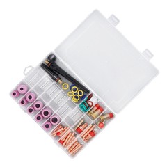 81Pcs Set TIG Welding Torch Kit Gas Lens Type 10 Glass Cup Accessories Tools♡