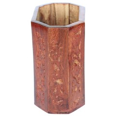 IBLAY Desk Supplies Organizer Mesh Pen Cups/Pencil Holder Wood Unique Design …