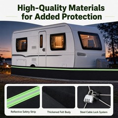 RV Skirting, Easy Installation 360-Degree Mobile Home Skirting 65.6ft x 2.6ft