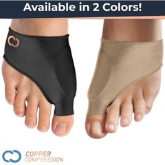 Copper Compression Bunion Corrector Relief Large/X-Large (1 Pair), Black