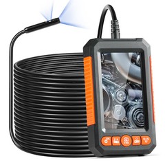 VEVOR Endoscope Camera with Lights Dual Lens Borescope 49.2FT Cable 4.3″ Screen