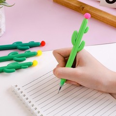 12pcs Cactus Shape Gel Ink Writing Pens 0.5 mm Black Ink Fun Kawaii Pens Bulk
