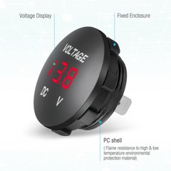 12V-24V Car Marine Motorcycle Red LED Digital Volt meter Voltage Battery Gauge