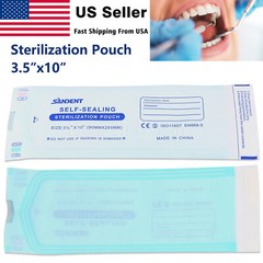 1000 3.5″ x 10″ Dental Sterilization Pouches Sterilizer Autoclave Bags Tool Nail