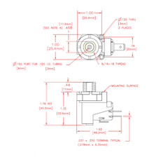 Intermatic 133RC1144 3 Amp Pressure Sensing Momentary Air Switch