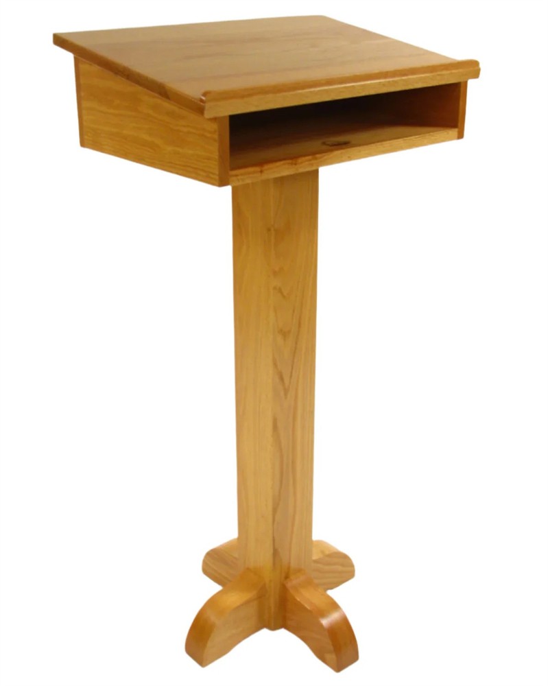 Pedestal Speaker’s Stand – Solid Oak Podium/Lectern