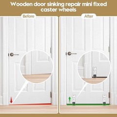 4Pack Bedroom Door Sinking Repair Caster Wheels 0.9Inch Multifunctional Iow Prof
