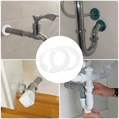 5PCS Flange Pipe Cover Decor for 4.5in/115mm Pipe Cover Decor, White