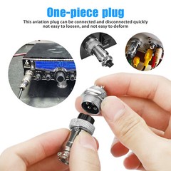 10x Metal 4 Pin Male Female Aviation Plug 24-16 AWG Wire Connector 16mm GX16-4