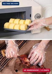 400 Count Disposable Poly Plastic Gloves for Cooking, Food Prep and Food Service