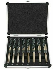 8 pcs Jumbo Silver and Deming Industrial Cobalt Drill Bit Set 1/2″ Reduced Shank