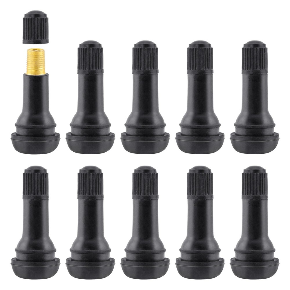 Quacc 10 PCS TR413 Rubber Snap-in Tire Valve Stems Sturdy Replacement Tyre Va…