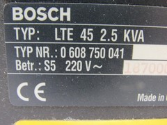 Bosch LTE 45 2.5 KVA 0 608 750 041 Servo Amplifier 220V (Broken Latch)