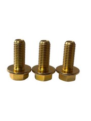 100 pcs M10-1.5×25 Hex Flange Frame Bolt Class 10.9 DIN 6921 Zinc Yellow
