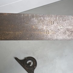 Vintage Brown & Sharpe 12”Combination Square 3 Piece Set Tempered Rule