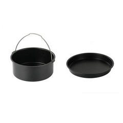 2pcs/set Universal Air Fryer Accessory set Steel 8 inch, as picture show