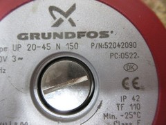 2004 CHARMILLES 2030 GRUNDFOS TYPE UP 20-45 N 150 P/N 52042090 PUMP