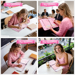 100 Sheets Pink Bow A5 Planner Inserts – 120GSM Thick Bowknot Refill Papers for