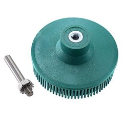 4 pcs Bristle Disc 2″ 50 Grit R-Type Abrasive Brush Coarse Bristle Disc Green