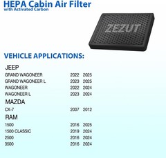 Cabin Air Filter CF11671 Fits RAM 1500/2500/3500 (2016-2025), 4500/5500 (2016-20