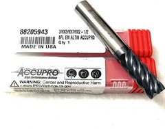 Accupro 3/8″ 6FL Square End Mill Solid Carbide AlTiN 7/8″LOC 88205943 NEW