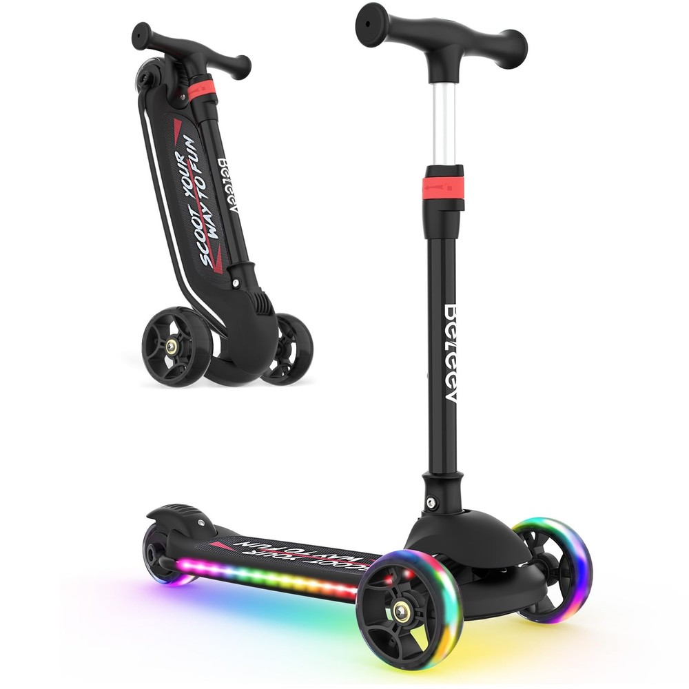 A9 Scooter Kids 312 Years, 3 Wheel Folding Scooter with LED Light Up Wheels…