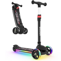 A9 Scooter Kids 312 Years, 3 Wheel Folding Scooter with LED Light Up Wheels…