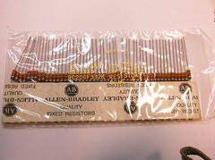 50 Allen Bradley Carbon Comp Resistors 3.3k 1/2W 10% EB3321 RC20GF332K
