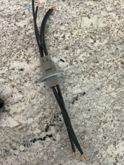 10 AWG Flanged Assembled Deutsch DTP 4 Pin waterproof connector 6″ Black wires