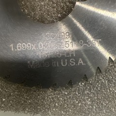 Gaylee Solid Carbide Slitting Saw Blade, 1.699 x .5118