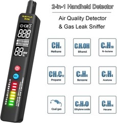 Portable Gas Leak Detector, SUETTLA X4A 2-in-1 Handheld Natural Gas Sniffer