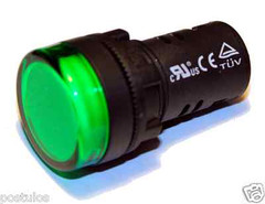 PL2224G – LED Pilot Light Panel Indicator 22mm 24V, DC, Green