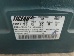 Dodge Tigear Gear Reducer 20:1 Ratio 1 1/8″In 1.5″Out 1750 RPM 87.5 Out 35Q20R18