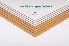 12.5X12.5 Inch Insert Pads for 12″ LP Record Mailers, 1/8″ Thick Corrugated Car