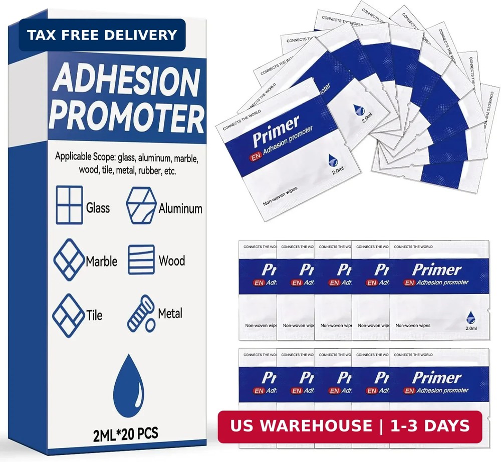 Adhesion Promoter (20 Pack) – Pre-Saturated Single-Use Applicators for Plastic,