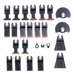 25PCS Titanium Oscillating Tool Blade, Professional Bi-Metal Multitool Blades Ki