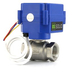 U.S. Solid 1/2″ NPT Motorized Ball Valve 9V 12V 24V AC/DC 3-Wire SS304