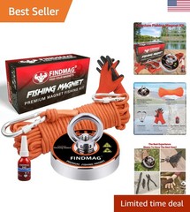 Complete 500 LBS Neodymium Magnetic Fishing Kit – Treasure Hunting Gear!