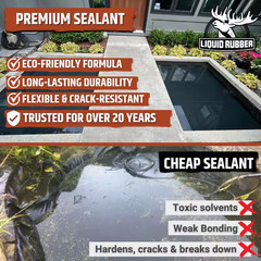 Neopond Sealant 1 Gal. Black Waterproof Pond Sealer – Fish & Plant Safe Coating