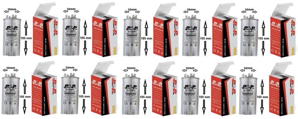 35+5 35/5 uF MFD 370-440 V AC (10x) High Quality Dual Run Capacitor CBB65-R
