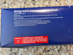 Walgreens Ear Loop Face Mask Adult Size Blue 50 count
