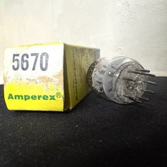 Vintage NOS Amperex 5670 9-Pin Vacuum Tube Made in USA Untested Audio Gear