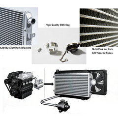 OEM#301877A2 Radiator Fit Case 1840 1845C Diesel Motor Skid Steer Loaders 2 Row